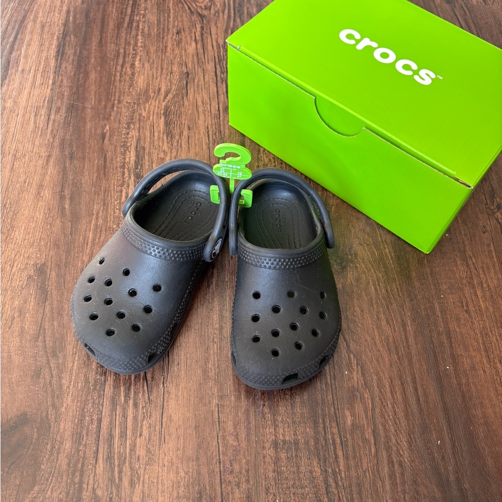 CROCS Kids Classic Clog Black 7C
